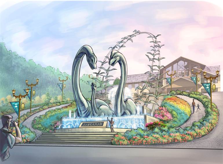 浙江橫店影視城花木溫泉山莊主題樂園景觀設計